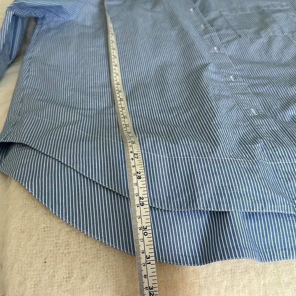 Armed Angels current season blue fine pinstriped cotton shirt. Size Small - Picture 9 of 10